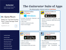 Tablet Screenshot of guitarator.com
